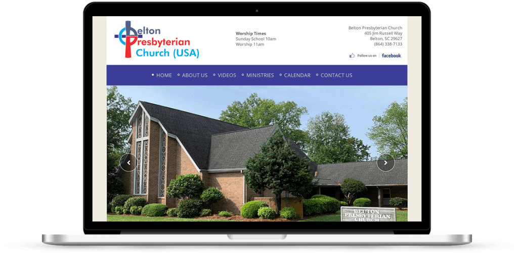 belton presbyterian church web design