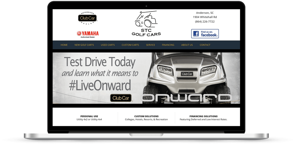 STC Golf Cars Website Design