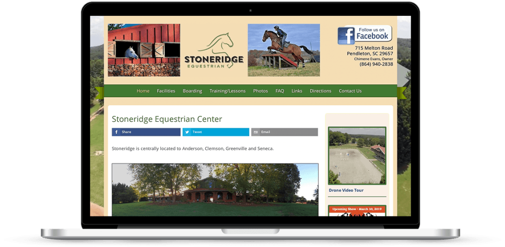 stoneridge pendleton sc web design