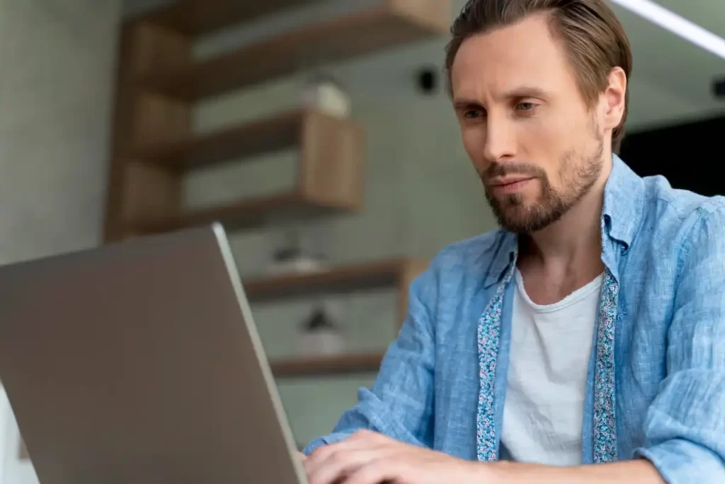 guy using computer