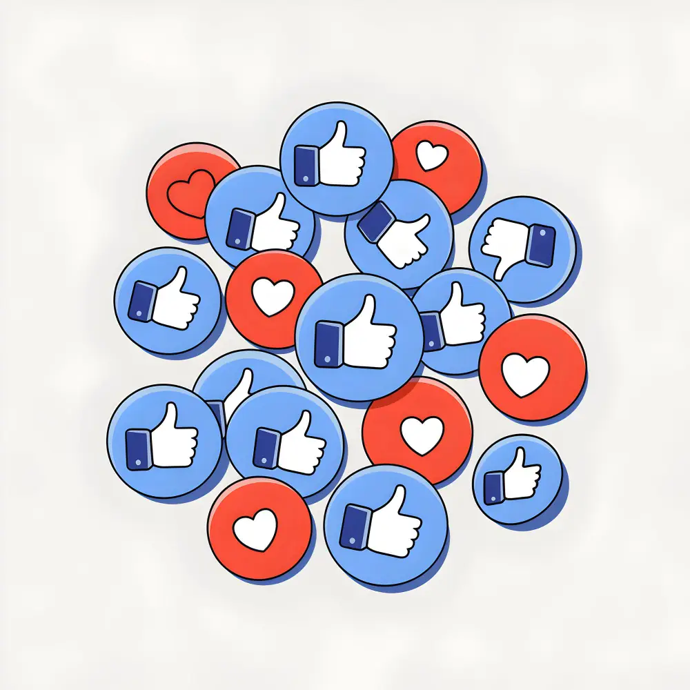 Social Media Likes Hearts