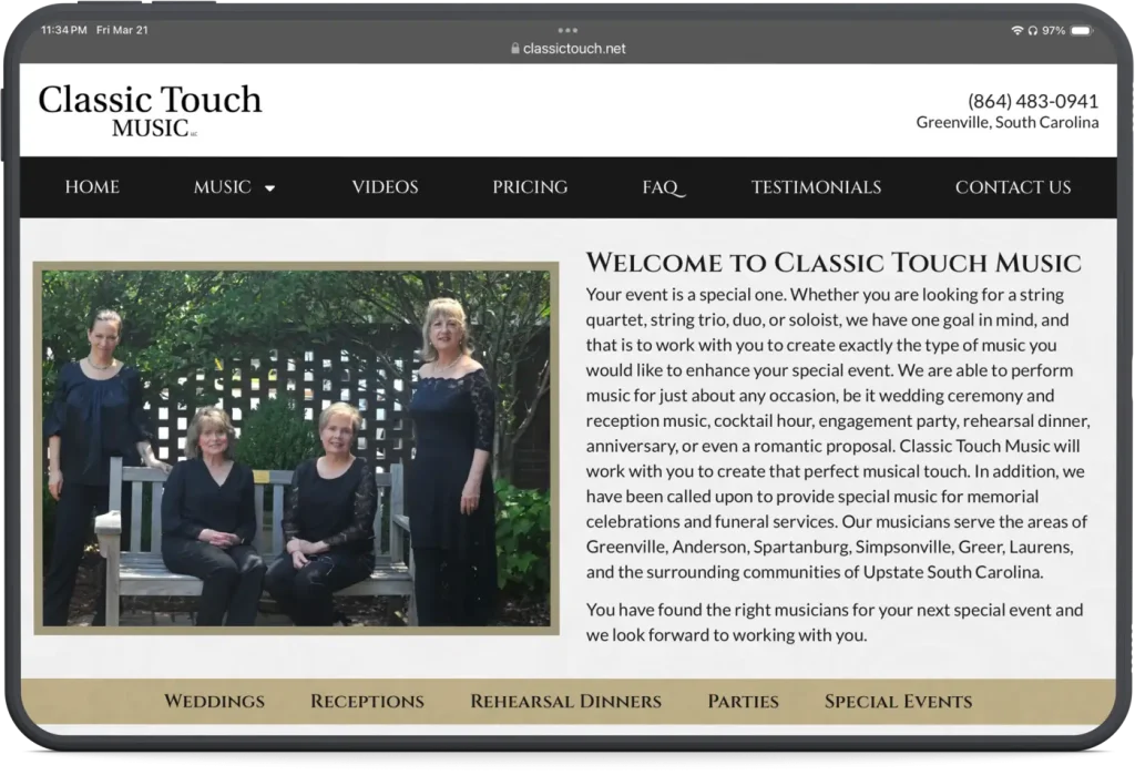 classic touch tablet view