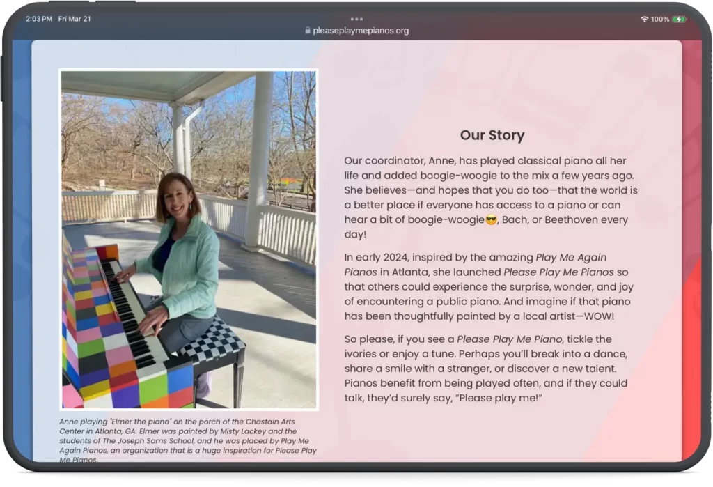 Please Play Piano Tablet About Us