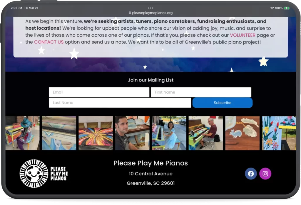 Please Play Piano Tablet Footer